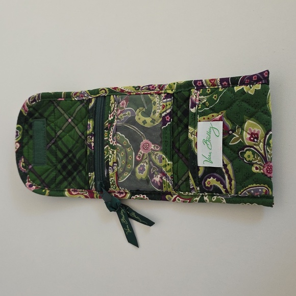 Vera Bradley Green & Pink Wallet. - Picture 3 of 11